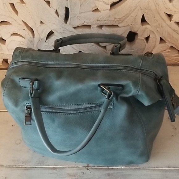 Vegan leather hobo medium Robin Blue Larger Satchel Vegan Leather Hobo bag - Picture 3 of 11